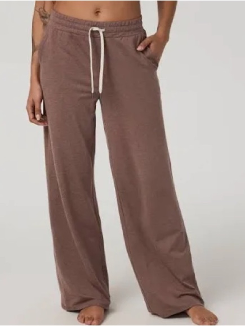 Vuori Wide Leg Lounge Pants in Brown